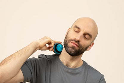 Massage Ball Set for Myofascial Trigger Point Release & Deep Tissue Massage - Set of 6 - Large Foam/Small Foam/Lacrosse/Peanut/Spiky/Hand Exercise Ball (Blue)