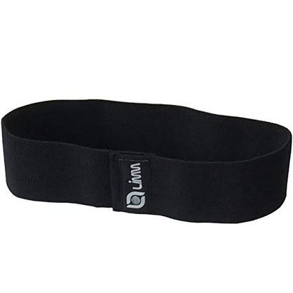 Fittest Pro by Limm Resistance Bands for Legs and Butt, Fabric Exercise Loop Bands Yoga, Pilates, Rehab, Fitness and Home Workout, Strength Bands for Booty - color: Black Leg Bands - Large - 16 inches
