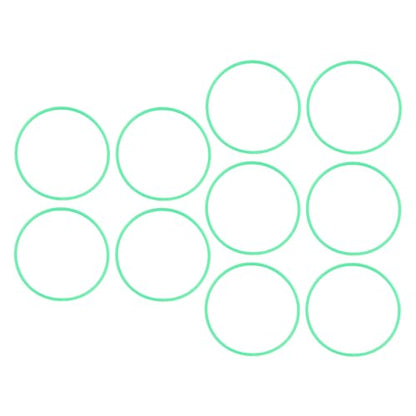 Brrnoo Agility Training Equipment, Gymnastics Rings with Green 13.78in Agility Speed Rings Balance Coordination Sensory Training Jumping Hollow Football Equipment for - size: 0.7in Width