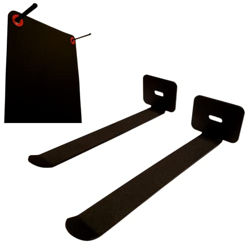 Yoga Mat Hanger - Adjustable Hooks for Exercise Mats, Foam Rollers & Gym Equipment Storage - Wall Mounted - Hardware Included - (6.75" x .75") - American Steel - style: 1-PAIR