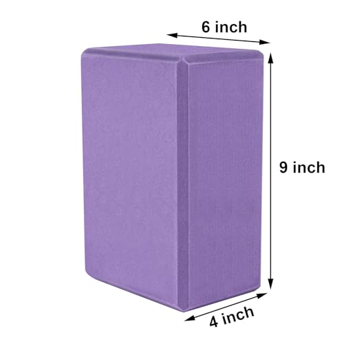 Muka Yoga Blocks 4x6x9 Inch, High Density EVA Foam Yoga Brick for Meditation, Pilates - color: Red, size: 4 pack