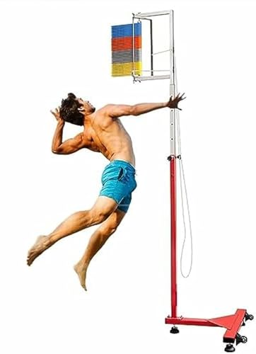 Vertical Jump Tester & Trainer for Gyms, Adjustable Height, Volleyball, Sports Performance, Rehab Training (Colorful Vanes)