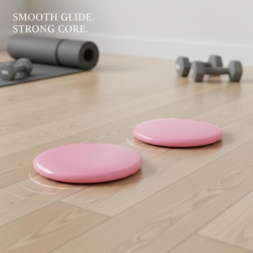 Exercise Glide Discs, 13-Inch PP Core Sliders for Smooth Floors, Home Fitness Pair (1 Pair)
