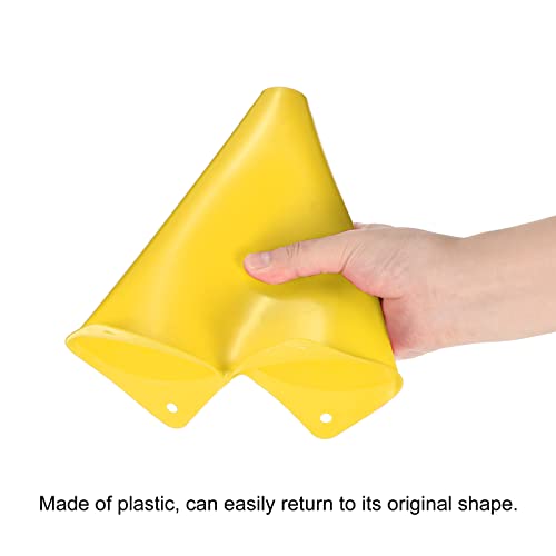PATIKIL 7" Soccer Cones, 24 Pack Plastic Traffic Training Agility Field Markers with Carrying Bag for Outdoor Activity Practice, Yellow