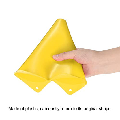 PATIKIL 7" Soccer Cones, 24 Pack Plastic Traffic Training Agility Field Markers with Carrying Bag for Outdoor Activity Practice, Yellow