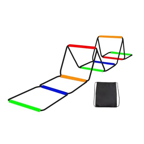Menolana Agility Ladder Speed Ladder Foldable Workout Rugby Multifunction Home Gym Agility Training Equipment Fitness Feet Training - size: 8 Grids With Bag