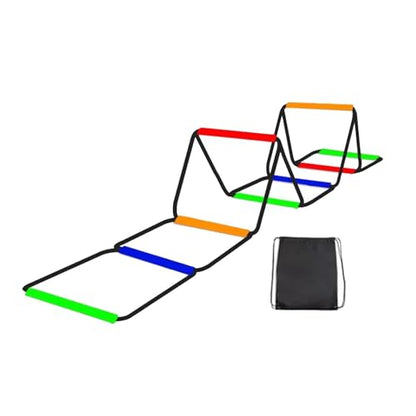 Menolana Agility Ladder Speed Ladder Foldable Workout Rugby Multifunction Home Gym Agility Training Equipment Fitness Feet Training - size: 8 Grids With Bag