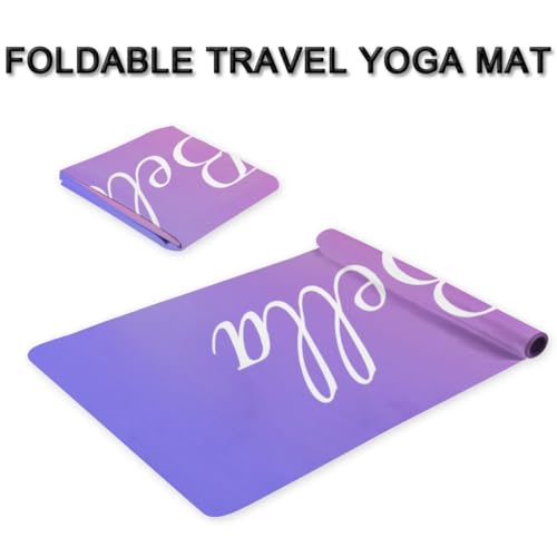 Custom Name Yoga Mat,Personalized Travel Yoga Exercise Mat,Non Slip,Perfect for Kids & Adults,Gradient Color D Series - color: Style 13
