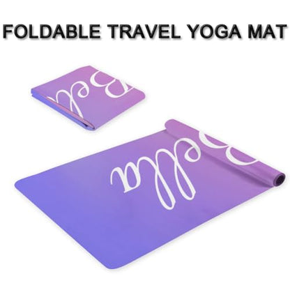 Custom Name Yoga Mat,Personalized Travel Yoga Exercise Mat,Non Slip,Perfect for Kids & Adults,Gradient Color D Series - color: Style 13