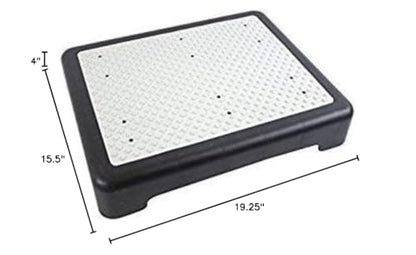 LA STURDY Non Slip Outdoor/Indoor Half Door Step, 19.25x15.5x4in, 440lbs Capacity, Modern Style, Rubber Material, Slip Resistant