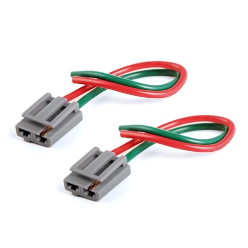 WZP 2PCS HEI Distributor Pigtail Wire Harness, 12V Power & Tach Connector Plug with 7-inch Color-Coded Cables, Compatible with RV Chevy GM HEI 170072