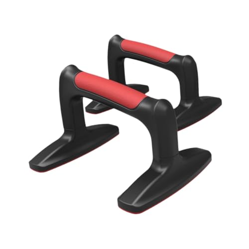2Pcs Push Up Stands Push Up Handles,Chest Muscle Training Support,Nonslip Pushup Stands for Gym Fitness Home Floor Workout - color: red