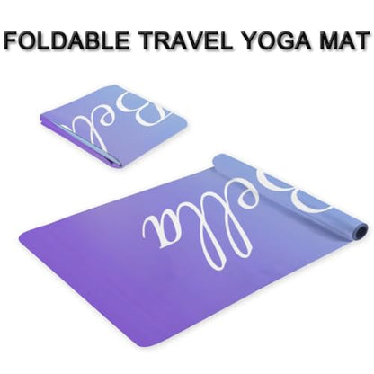 Custom Name Yoga Mat,Personalized Travel Yoga Exercise Mat,Non Slip,Perfect for Kids & Adults,Gradient Color D Series - color: Style 12