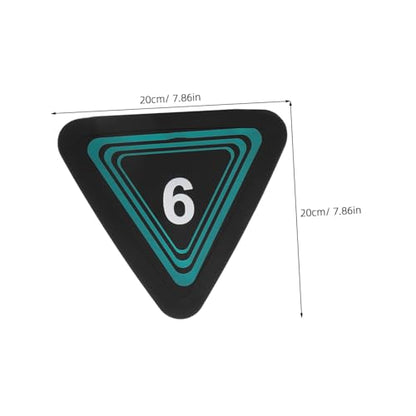 Outanaya 10pcs Numbered Agility Spot Markers Triangular Training Discs Non-Slip Flat Floor Cones for Football Basketball Fitness and Speed Drills