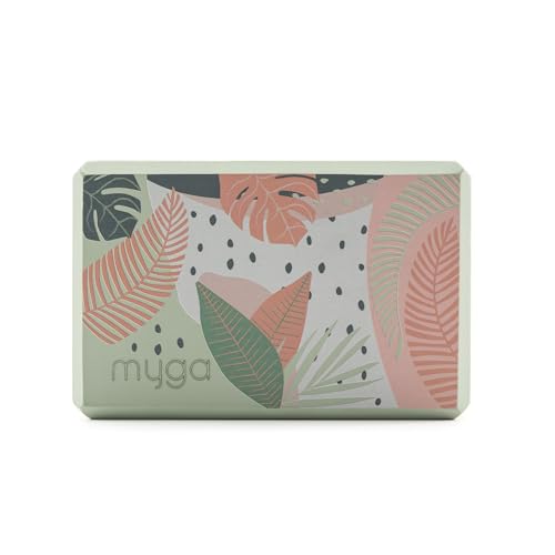 MYGA Yoga Block,Lightweight EVA Foam Yoga Brick,High Density Non-Slip Block for Yoga Poses, Pilates, Balance and Flexibility - color: Palm