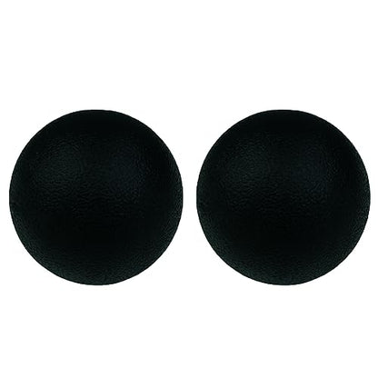 SIMPLECOOL Hard Massage Ball Lacrosse Ball Size Fascia Balls, 2 Pack, Black - color: Black