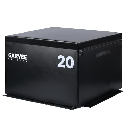 Plyo Box 6/12/20 Inch, Soft Plyometric Box, Stackable Adjustable Plyometric Jump Box, Foam Plyo Box for Home Gym, Strength Training, HIIT, Step Ups and Workouts