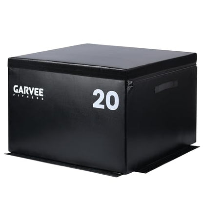 Plyo Box 6/12/20 Inch, Soft Plyometric Box, Stackable Adjustable Plyometric Jump Box, Foam Plyo Box for Home Gym, Strength Training, HIIT, Step Ups and Workouts