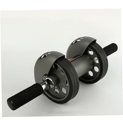 Automatic Rebound Ab Wheel with Dual Wheels and Blue Kneeling Pad Abdominal Roller for Core Workout Muscle Toning and Fitness Training at Home Gym