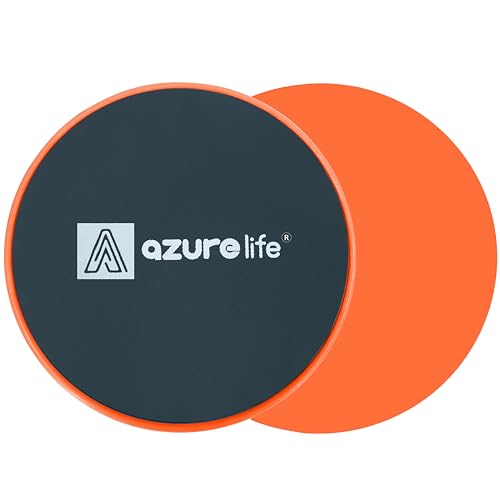 Exercise Core Sliders, Dual Sided Exercise Gliding Discs Use on Carpet or Hardwood Floors, Light and Portable, Perfect for Abdominal&Core Workouts - color: Orange