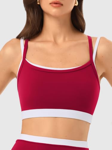2 Pieces Workout Sets for Women,Seamless Athletic Short with Double Layer Sports Bra,Gym Matching Outfits