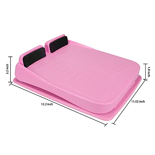 Slant Board Calf Stretcher Adjustable 4 Level Anti Slip Design Incline Board Leg Foot Balancing Fitness Pedal Wedge Stretch for Heel, Hamstring, Achilles, Leg Calves - color: Pink