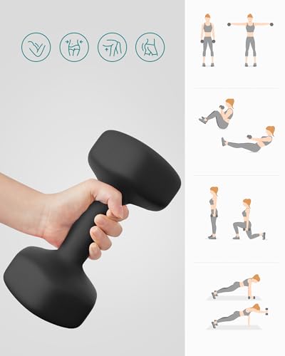 SONGMICS Dumbbells Set of 2 Dumbbells Set Dumbbells Hexagon Neoprene Coating Strength Training Workout Fitness Training Home
