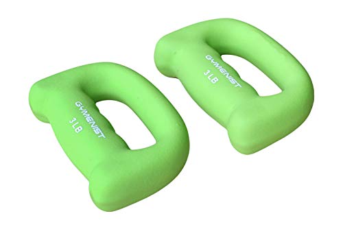 GYMENIST Set of 2 Hand Shaped Neoprene Exercise Workout Jogging Walking Cardio Dumbbells Pair