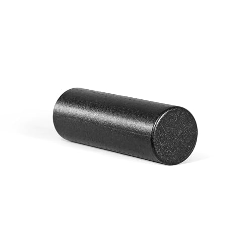 Tone Fitness High Density EPP Foam Exercise Foam Roller for Yoga, Pilates, Stretching, Massage, and Recovery | Multiple Sizes and Colors - color: Black, size: 18 Inch