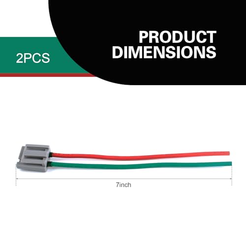 WZP 2PCS HEI Distributor Pigtail Wire Harness, 12V Power & Tach Connector Plug with 7-inch Color-Coded Cables, Compatible with RV Chevy GM HEI 170072