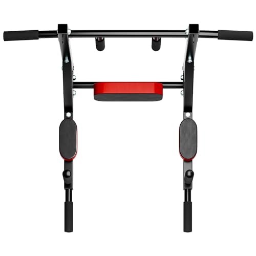 Wall Mounted Pull Up Bar Dip Station, Heavy Duty, Multifunctional Fitness Equipment
