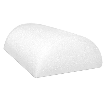 Cando-30-2341 Full-Skin PE Foam Roller For Muscle Restoration, Massage Therapy, Sport Recovery, And Physical Therapy. White, 6" x 12", Half-Round - size: 12-inch