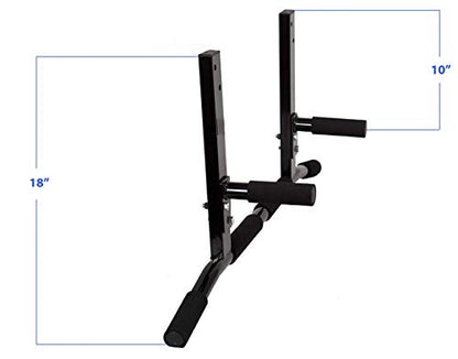 Joist Mount Pull Up Bar with Pull Up Assistance Bands - Commercial Gym Quality Pullup Bar with 41" Loop Exercise Pull-Up Assist Bands - color: Purple