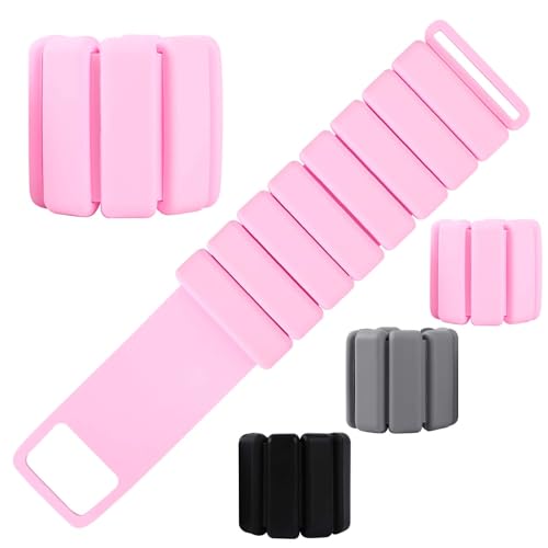2 LB Adjustable Women's Wrist, Ankle Weights - Silicone 2-Piece Set, Waterproof, Comfortable and Breathable, Great for Yoga, Running, Swimming, Pilates - Great for Workouts