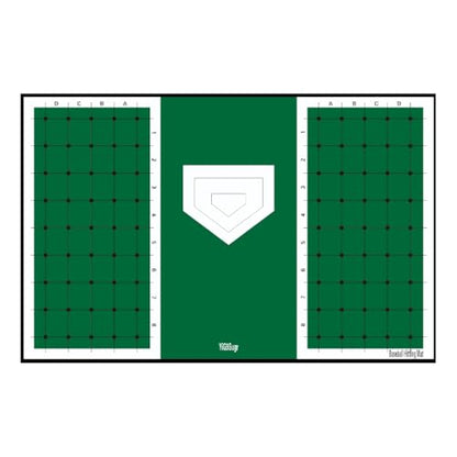 Baseball and Softball Hitting Mat for Batting Stance Practice, Home Plate Mat with Batting Stance Alignment Guide, Indoor/Outdoor Baseball and Softball Equipment, Antislip Rubber Backing - (6 * 4 ft)