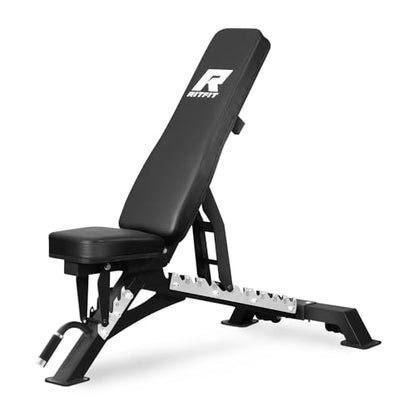 RitFit Adjustable/Foldable Utility Weight Bench for Home Gym - color: BLACK