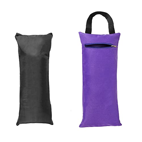 TOPTIE 2 Pack Yoga Sandbag Weighted Bag for Fitness Yoga Bolster, Unfilled Sandbag 16 x 7 Inch