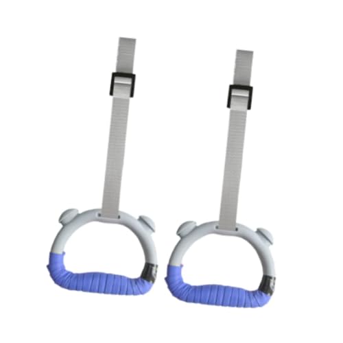 Adjustable Gymnastic Rings, Fitness Equipment, Stretching, Training, Non-Slip Home Rings for Physical Training - color: Gray Blue 2m