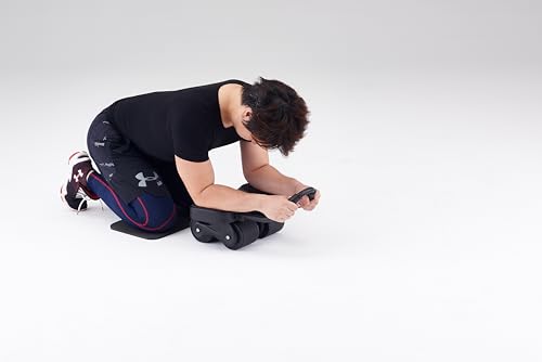 DANNO D7091 Ab Roller, AB Roller, Elbow Support, 4 Wheels, Auto Return, Quiet, Muscle Training, Beginner/Advanced, Men/Women, Exercise Wheel, Easy Assembly