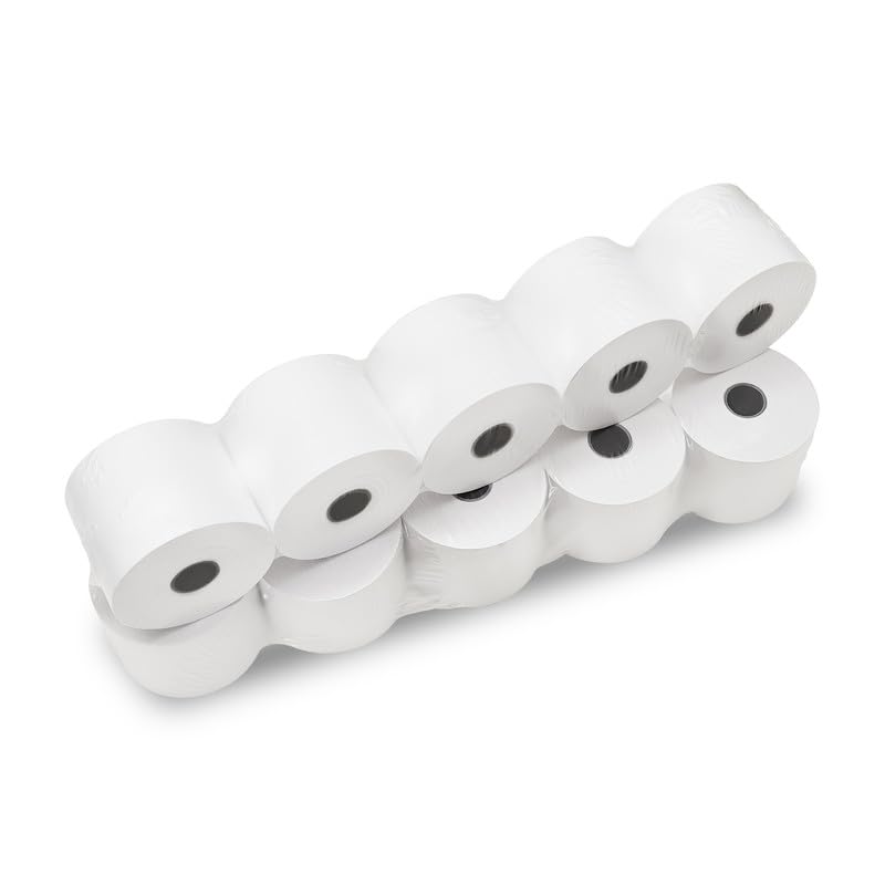 (200 Rolls) 2 1/4 x 150 ft White Adding Machine Tape Paper Rolls Premium One Ply Register/Adding Machine/Calculator Paper Rolls Printing Calculator 10 Key