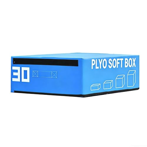 4-in-1 Foam Jumping Exercise Box Workout For Conditioning,Strength Training Non Slip PVC Leather - size: 80x65x30cm (31.5x25.6x11.8in)