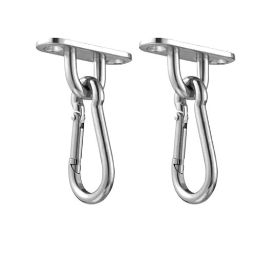 for Duty Hook Anchor Hanger for Yoga Swing Suspension Straps Gymnastic Rings Battle Ropes Indoor Outdoor Installation for Stainless Steel Silver