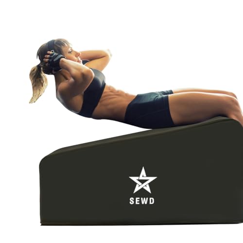 Pilates and Yoga Bench by SEWD – Portable Workout Bench for Full Body Exercise with Handle – Weight Training, AB Workout, Hip Thrust and Glute Training Home Gym Equipment