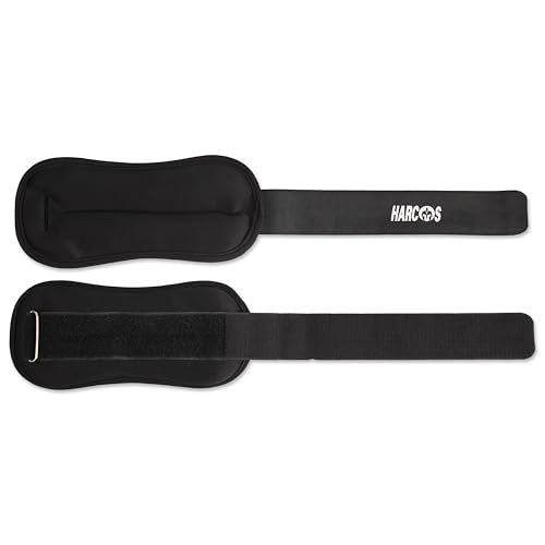 Harcos Adjustable Neoprene Ankle & Wrist Weights – 1lb wrist weights,2lb,3 lbs,4lbs 5lbs & 10lb ankle weights10lb Pair | Wearable Weights for Women & Men, Bala Bangles Alternative | Arm, Leg, Foot & Running Exercise Gear - size: 4Lb Pair (2lb x 2)