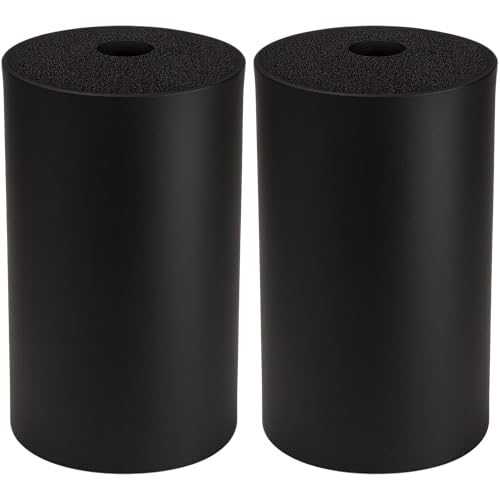 2Pcs Leg Extension Pad Replacement 7 Inch Foot Foam Roller for Weight Bench, PEC Deck, PU High Density Sponge Cover for Home Gym Workout Legs Training Accessories Used for Inversion Table Sit Ups Tube
