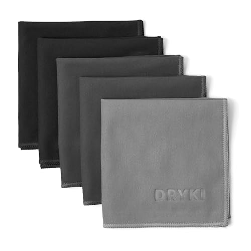 Sweat Absorbing Handkerchiefs - The Original Pocket-Sized Sweat Towels - Quick-Dry Microfiber Sweat Rags for Face, Hands, & Body - Men & Women - Gym, Sports, and Work (Greyscale: 5 Pack)