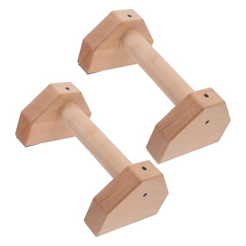 Wooden Push Up Bars Pair Beechwood 25Cm Strength Training Pushup Stands for Men and Women Home Gym Exercise Equipment for Indoor and Outdoor Use