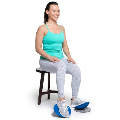 OPTP Dynamic Duo Balance & Stability Trainers (Pair) – Balance Trainer Set for Core Strength, Foot and Ankle Strengthening Equipment, Injury Recovery, Physical Therapy and Rehab Exercise - Includes Slip-Resistant Base