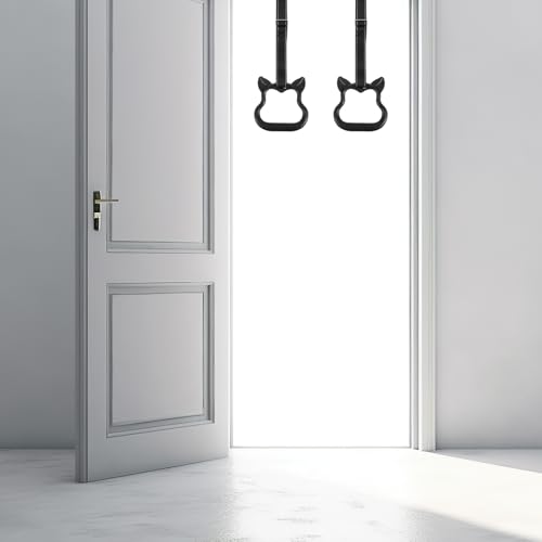 ’s Gymnastics Rings Set with Adjustable Straps and Non-Slip Grips, Black Foldable 1m Hanging Rings for ’ Strength Training and Pull-up Exercise Equipment