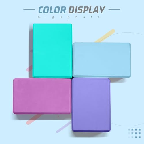 Yoga Blocks 2 Pack 3x6x9IN Foam Block Supportive Latex-Free with Beveled Edges, Non-Slip Exercise Blocks for Pilates, Meditation, Balance, Stretching and Deep Poses